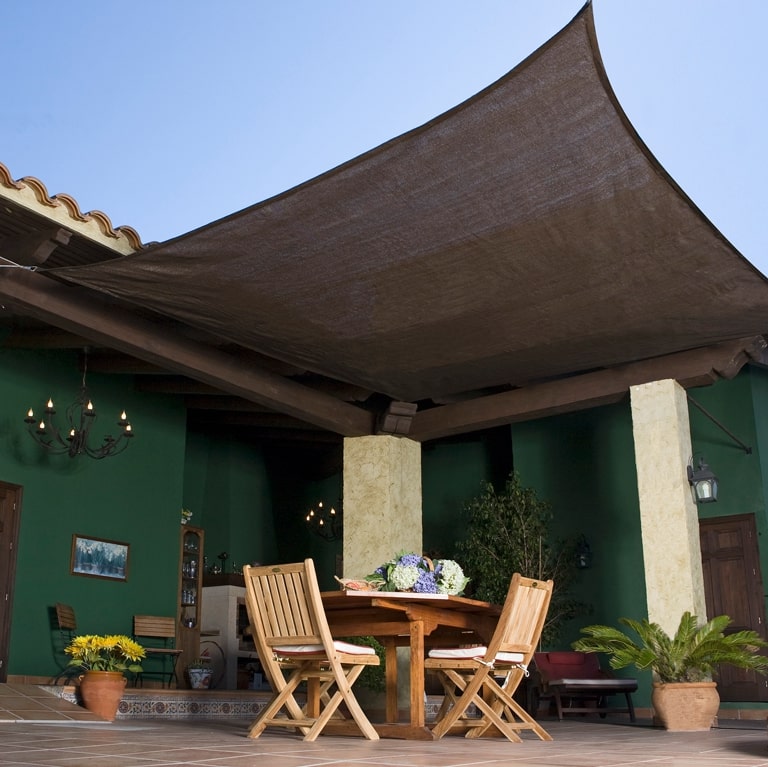 Brown Square Shade Sail