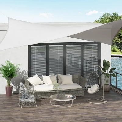 White Rectangular Shade Sail