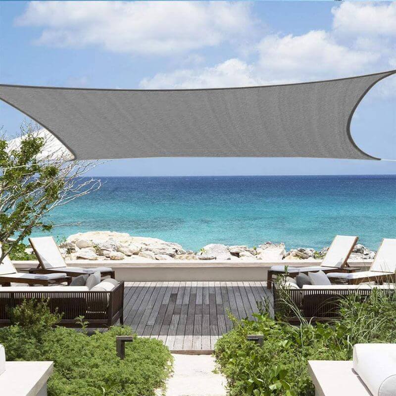 Gray Rectangular Shade Sail