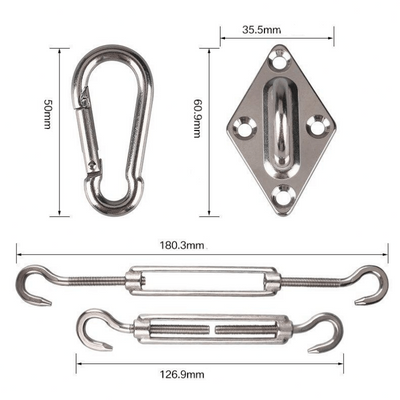 Shade sail fixing kit