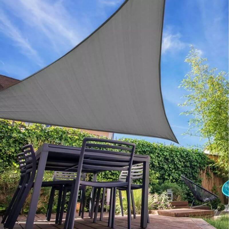 Gray Triangular Shade Sail