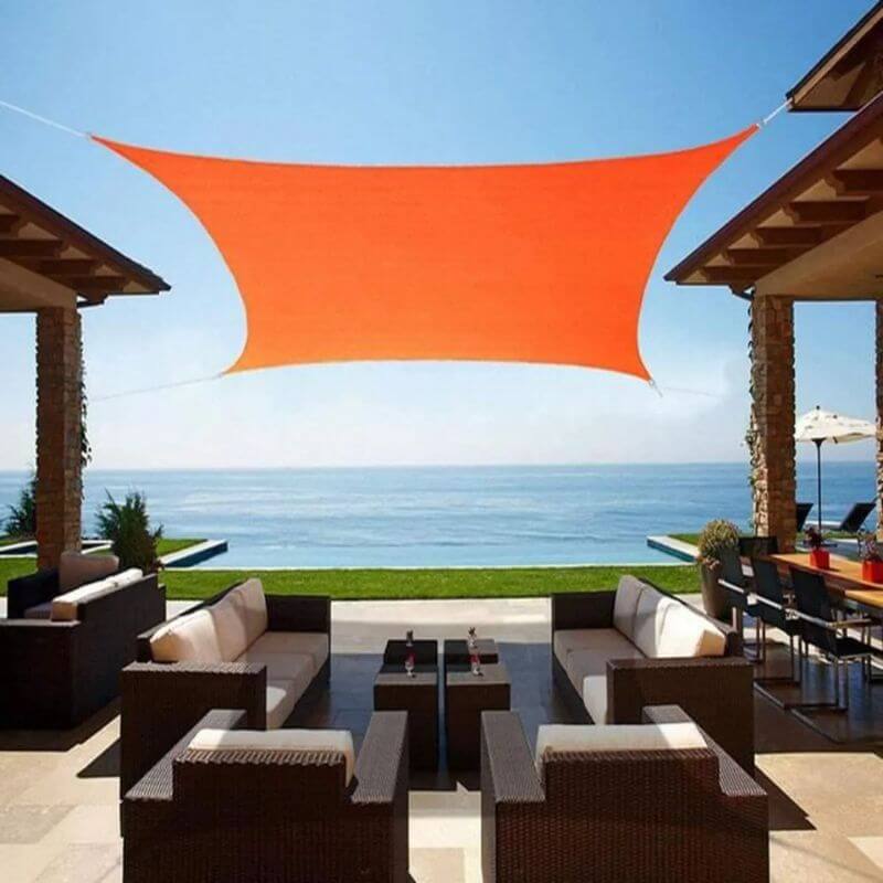 Square Orange Shade Sail