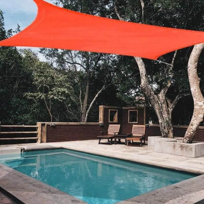 Orange Rectangular Shade Sail
