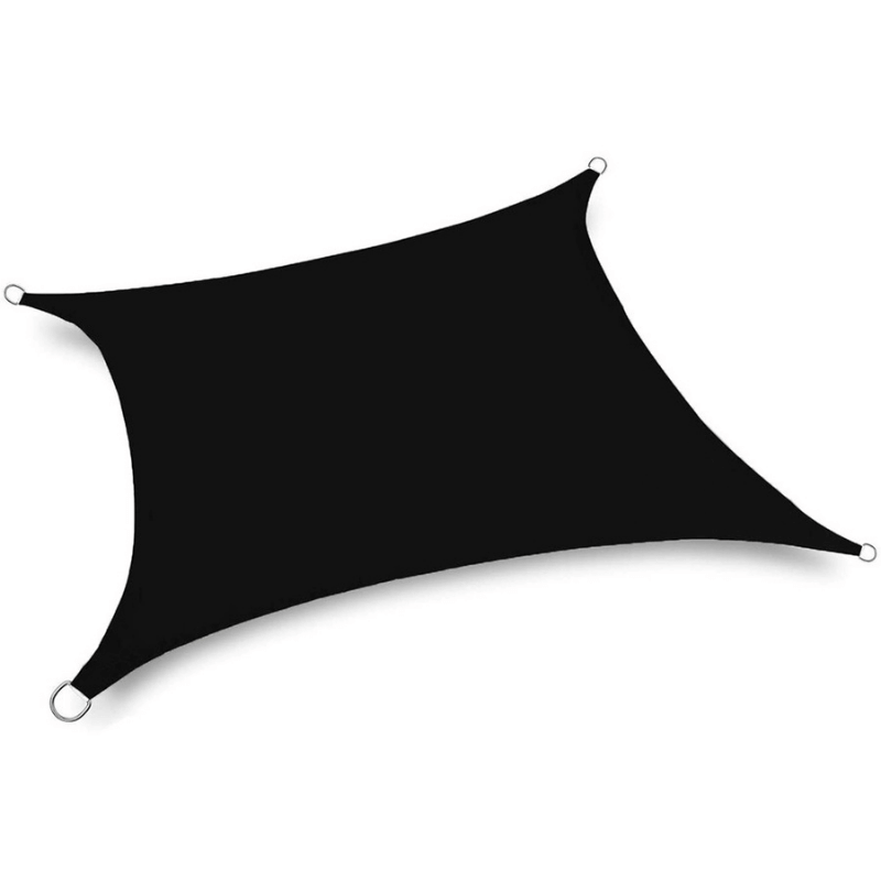 Black Rectangular Shade Sail