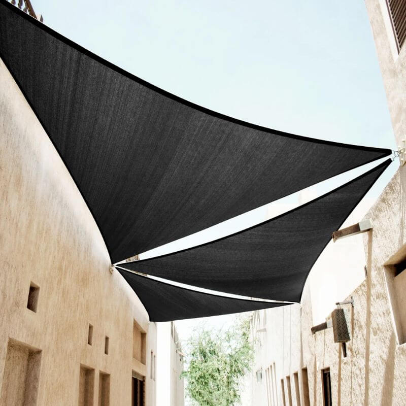 Black Triangular Shade Sail