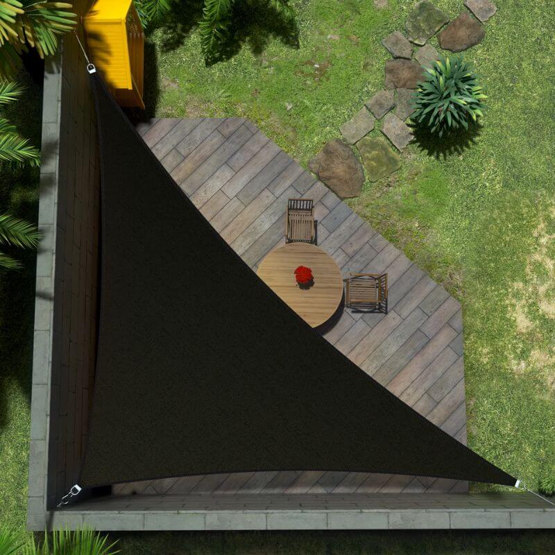 Black Triangular Shade Sail