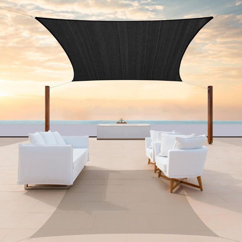 Black Square Shade Sail
