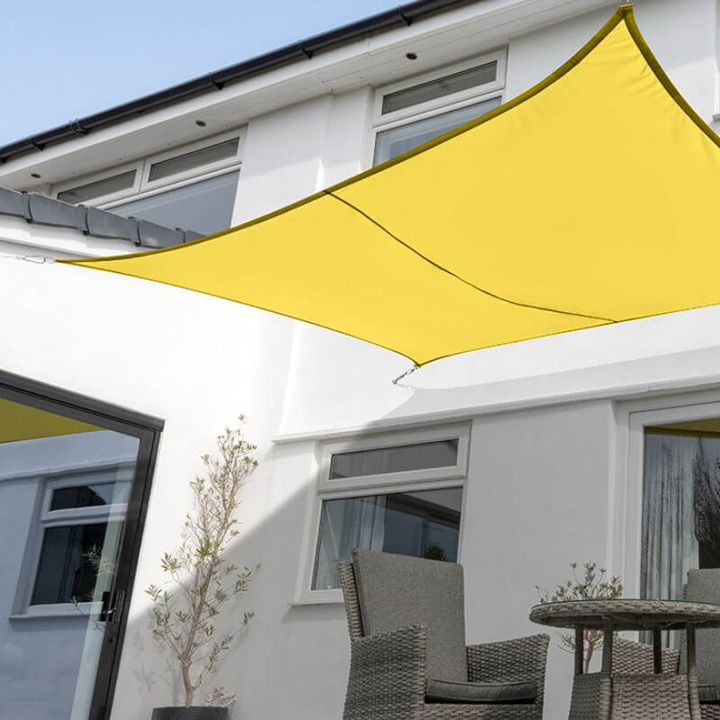 Yellow Rectangular Shade Sail