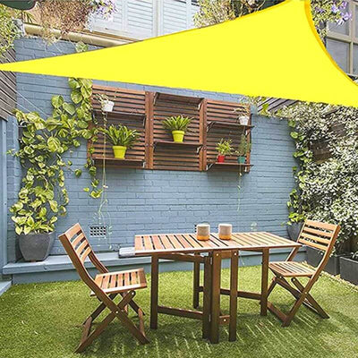 Yellow Triangular Shade Sail