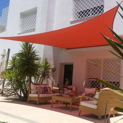 Red Rectangular Shade Sail