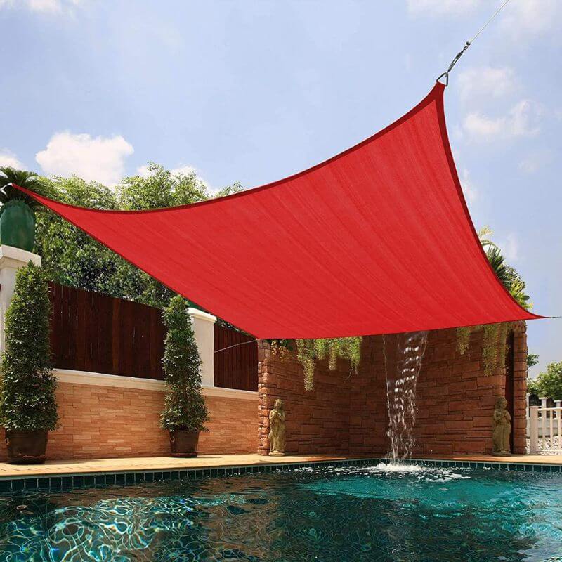 Red Square Shade Sail