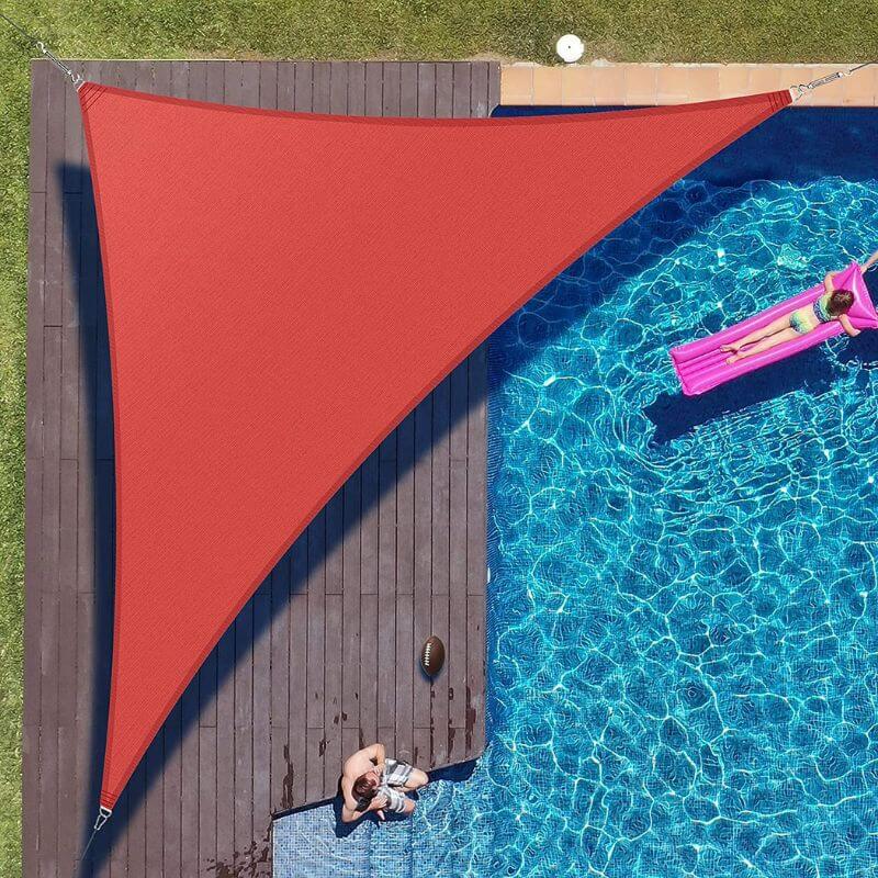 Red Triangular Shade Sail