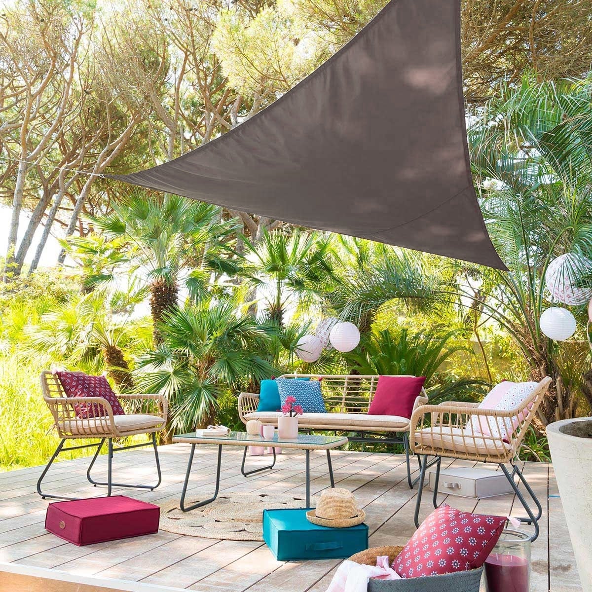 Taupe Triangular Shade Sail