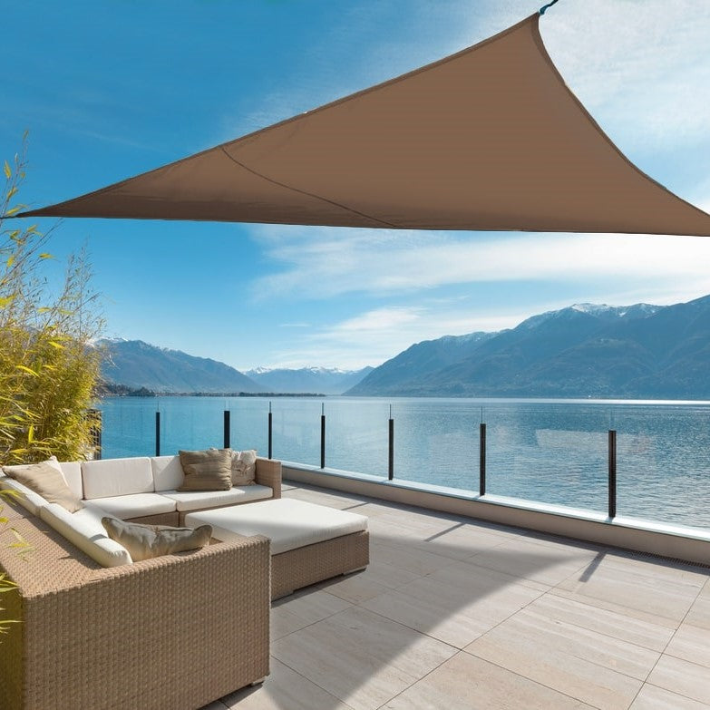 Brown Triangular Shade Sail