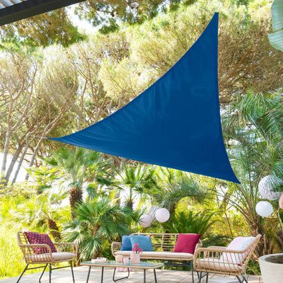 Blue Triangular Shade Sail