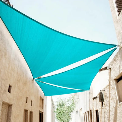 Turquoise Triangular Shade Sail