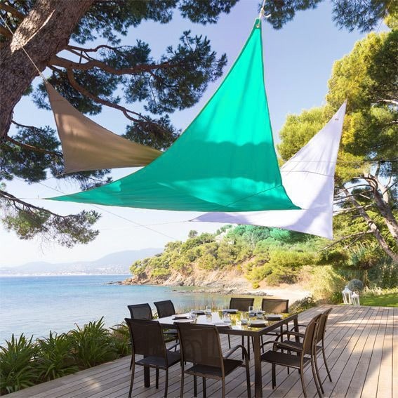 Turquoise Triangular Shade Sail