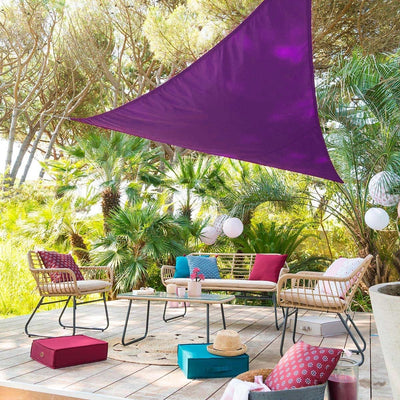 Purple Triangular Shade Sail