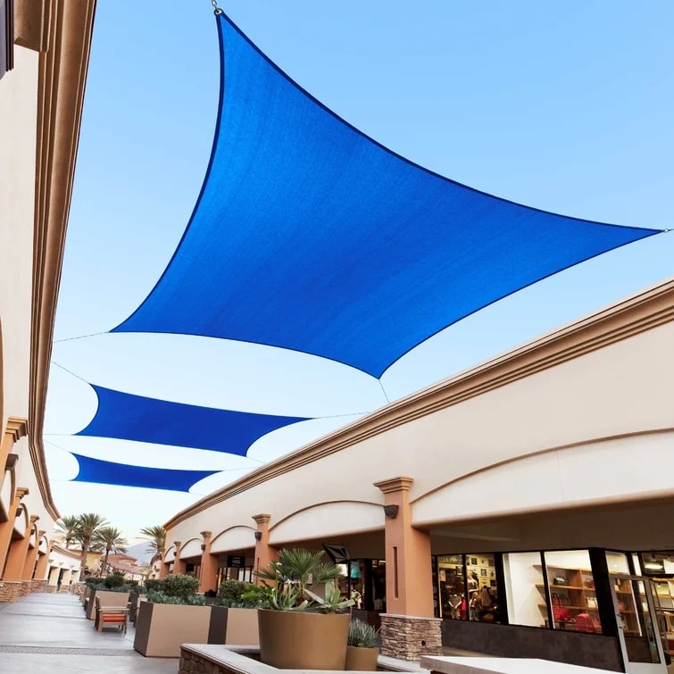 Blue Square Shade Sail