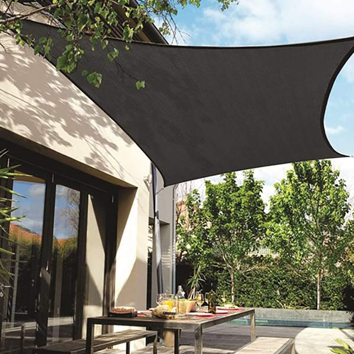 Black Rectangular Shade Sail