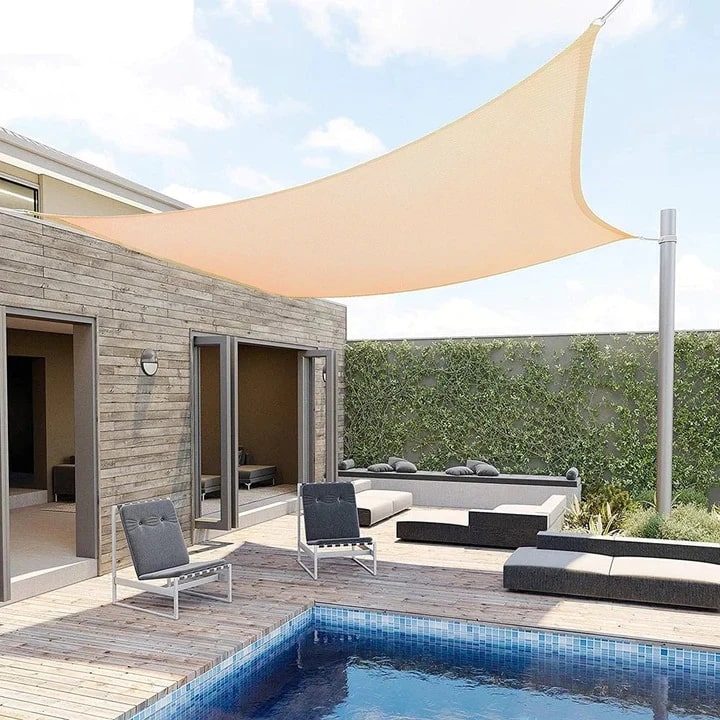 Square Cream Beige Shade Sail