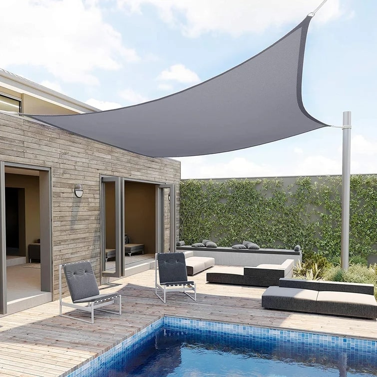 Gray Square Shade Sail