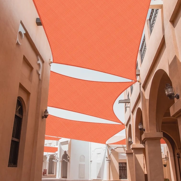 Square Orange Shade Sail