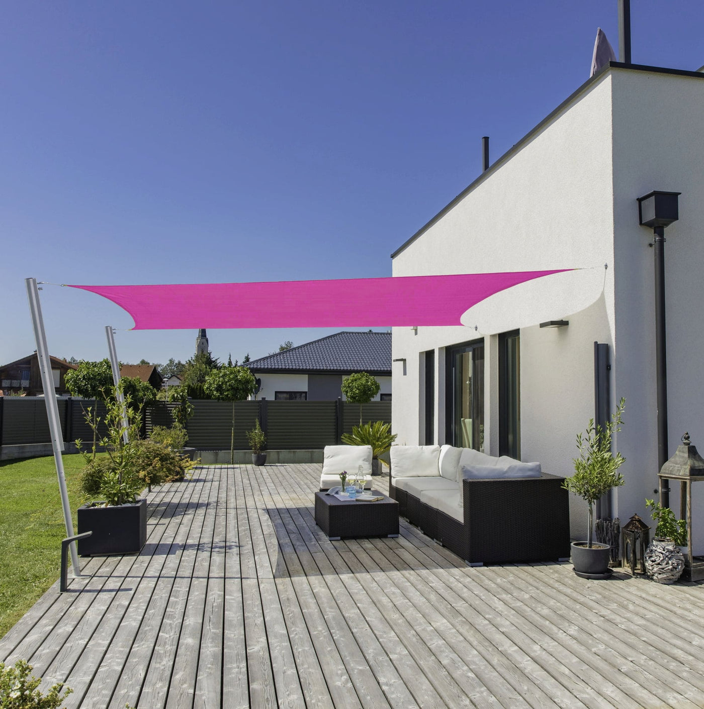 Rectangular Shade Sail Magenta