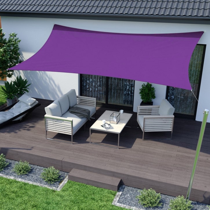 Purple Rectangular Shade Sail