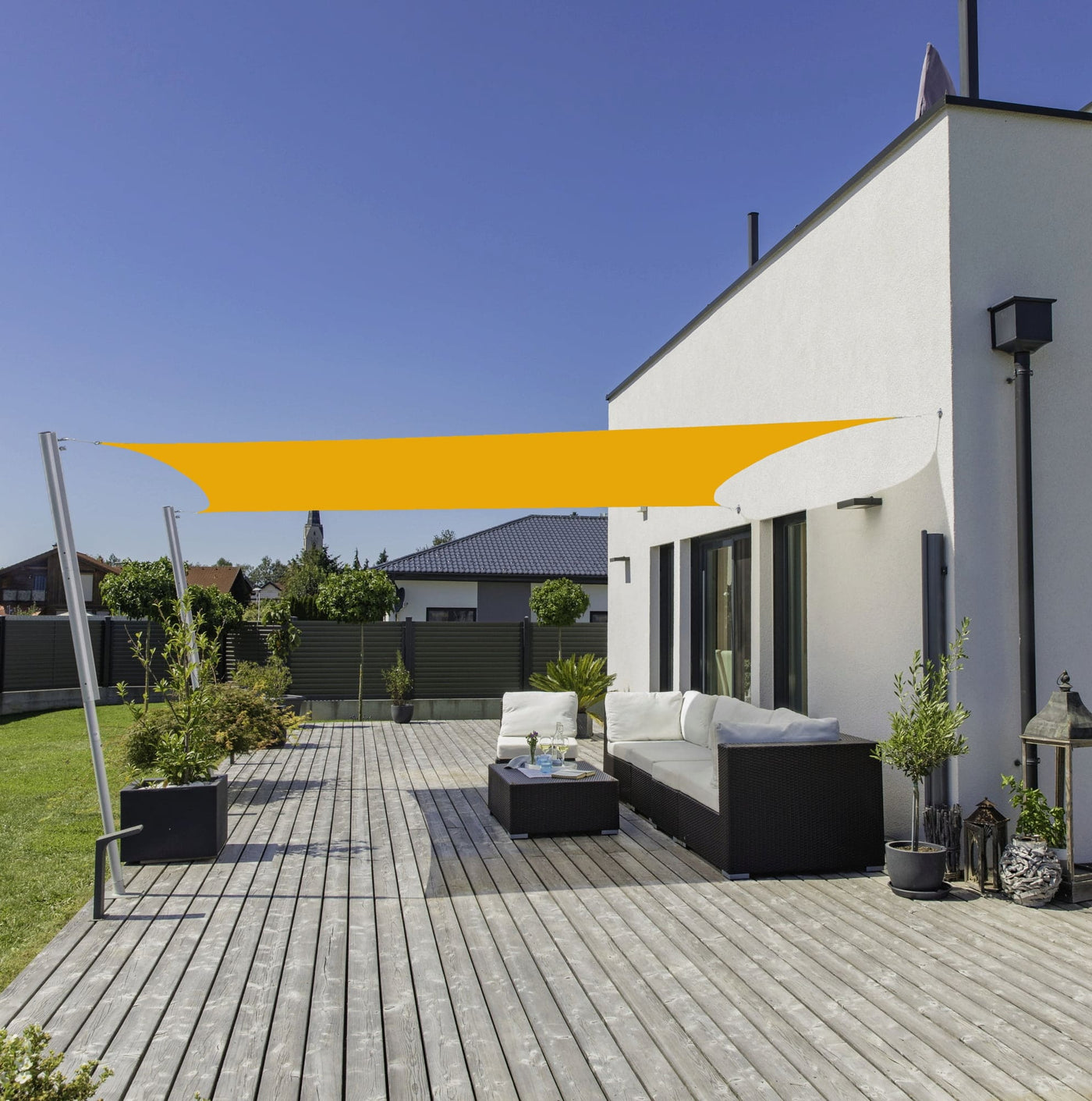 Rectangular Shade Sail Mustard