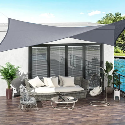 Gray Rectangular Shade Sail