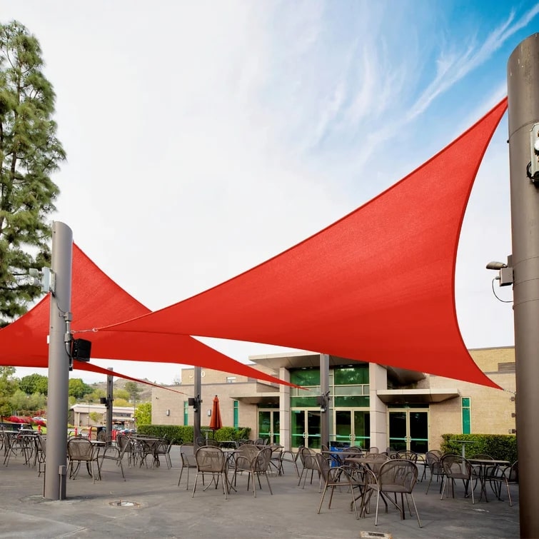 Red Triangular Shade Sail