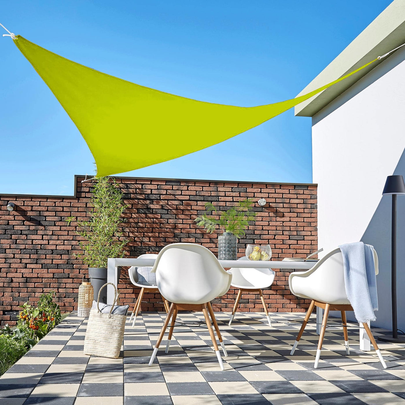 Olive Triangular Shade Sail
