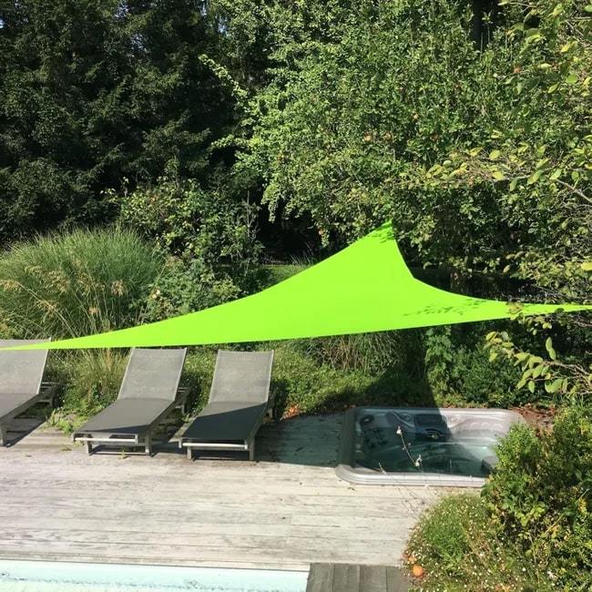 Green Triangular Shade Sail