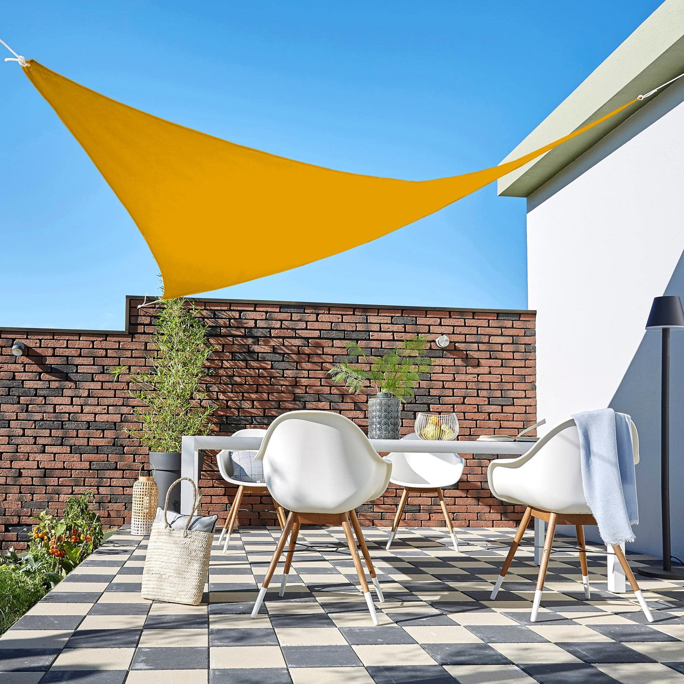 Triangular Shade Sail Mustard