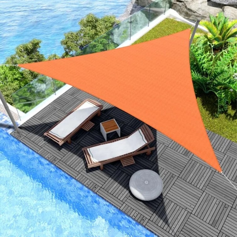 Orange Triangular Shade Sail